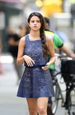 SELENA GOMEZ in Short Dress Out in New York