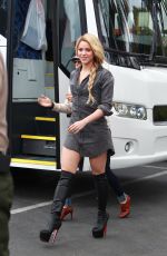 SHAKIRA on the Set of Extra in Universal City