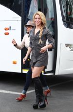 SHAKIRA on the Set of Extra in Universal City