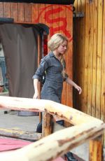 SHAKIRA on the Set of Extra in Universal City