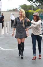 SHAKIRA on the Set of Extra in Universal City