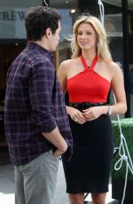 SHANDI FINNESSEY on the Set of Extra in Los Angeles