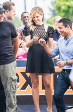 SOPHIA BUSH on the Set of Extra in Los Angeles