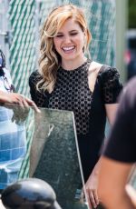 SOPHIA BUSH on the Set of Extra in Los Angeles