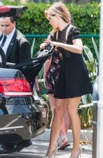SOPHIA BUSH on the Set of Extra in Los Angeles
