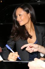 THAMDIE NEWTON Leaves NBC Studios in New York 