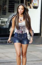 TULISA CONTOSTAVLOS in Shorts Out and About in London