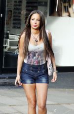 TULISA CONTOSTAVLOS in Shorts Out and About in London