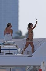 VANESSA HUDGENS and ASHLEY TISDALE in Bikinis on a Yacht in Miami