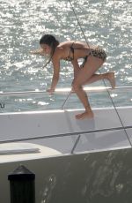 VANESSA HUDGENS and ASHLEY TISDALE in Bikinis on a Yacht in Miami