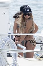VANESSA HUDGENS and ASHLEY TISDALE in Bikinis on a Yacht in Miami