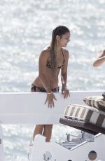 VANESSA HUDGENS and ASHLEY TISDALE in Bikinis on a Yacht in Miami