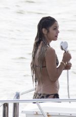 VANESSA HUDGENS and ASHLEY TISDALE in Bikinis on a Yacht in Miami