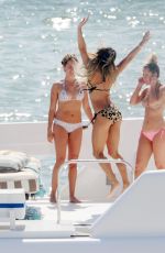 VANESSA HUDGENS and ASHLEY TISDALE in Bikinis on a Yacht in Miami
