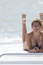 VANESSA HUDGENS and ASHLEY TISDALE in Bikinis on a Yacht in Miami