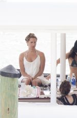 VANESSA HUDGENS and ASHLEY TISDALE in Bikinis on a Yacht in Miami