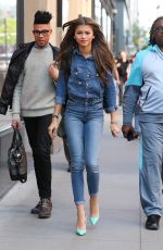 ZENDAYA COLEMAN in Jeans Out and About in New York