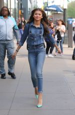 ZENDAYA COLEMAN in Jeans Out and About in New York