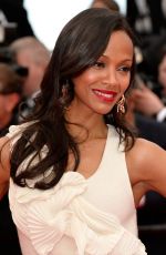 ZOE SALDANA at Grace of Monaco Premiere at Cannes Film Festival 2014