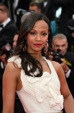 ZOE SALDANA at Grace of Monaco Premiere at Cannes Film Festival 2014