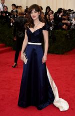 ZOOEY DESCHANEL at MET Gala 2014 in New York