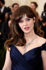 ZOOEY DESCHANEL at MET Gala 2014 in New York