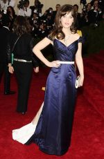 ZOOEY DESCHANEL at MET Gala 2014 in New York