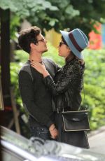 ADELE EXARCHOPOULOS and Jeremie Laheurte Kisses on the Street in Paris