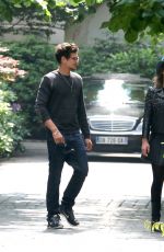 ADELE EXARCHOPOULOS and Jeremie Laheurte Kisses on the Street in Paris