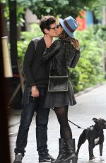 ADELE EXARCHOPOULOS and Jeremie Laheurte Kisses on the Street in Paris