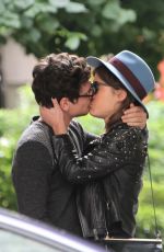 ADELE EXARCHOPOULOS and Jeremie Laheurte Kisses on the Street in Paris