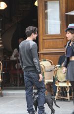 ADELE EXARCHOPOULOS and Jeremie Laheurte Kisses on the Street in Paris