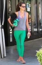 ALESSANDRA AMBROSIO heading to Yoga Class in Brentwood