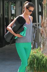 ALESSANDRA AMBROSIO heading to Yoga Class in Brentwood