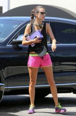 ALESSANDRA AMBROSIO in Shorts Workingout in Brentwood — may 31, 2014