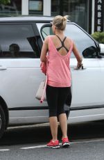 ALEX GERRARD in Legings Leaves a Gym in Liverpool