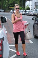 ALEX GERRARD in Legings Leaves a Gym in Liverpool
