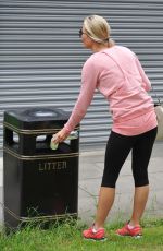 ALEX GERRARD in Legings Leaves a Gym in Liverpool