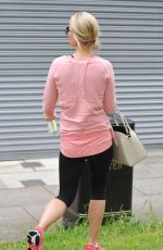 ALEX GERRARD in Legings Leaves a Gym in Liverpool