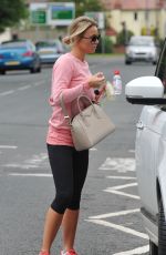 ALEX GERRARD in Legings Leaves a Gym in Liverpool