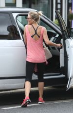 ALEX GERRARD in Legings Leaves a Gym in Liverpool