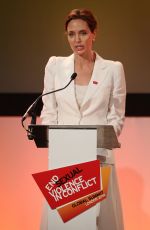 AMGELINA JOLIE at Global Summit to End Sexual Violence in Conflict