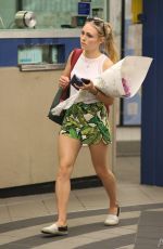 ANNASOPHIA ROBB in Shorts at Subway Station in New York