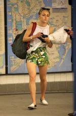 ANNASOPHIA ROBB in Shorts at Subway Station in New York