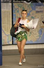 ANNASOPHIA ROBB in Shorts at Subway Station in New York