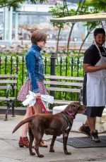 ANNE HATHAWAY and Adam Shulman Walks Her Dogs Out in New York