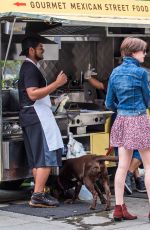 ANNE HATHAWAY and Adam Shulman Walks Her Dogs Out in New York