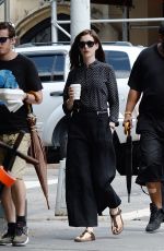 ANNE HATHAWAY on the Set of The Intern in New York