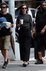 ANNE HATHAWAY on the Set of The Intern in New York