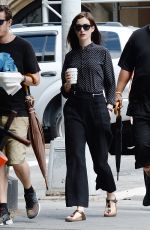 ANNE HATHAWAY on the Set of The Intern in New York